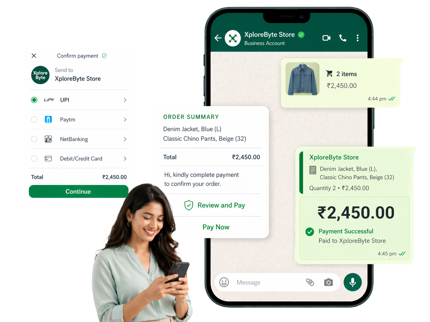 WhatsApp payment flow preview