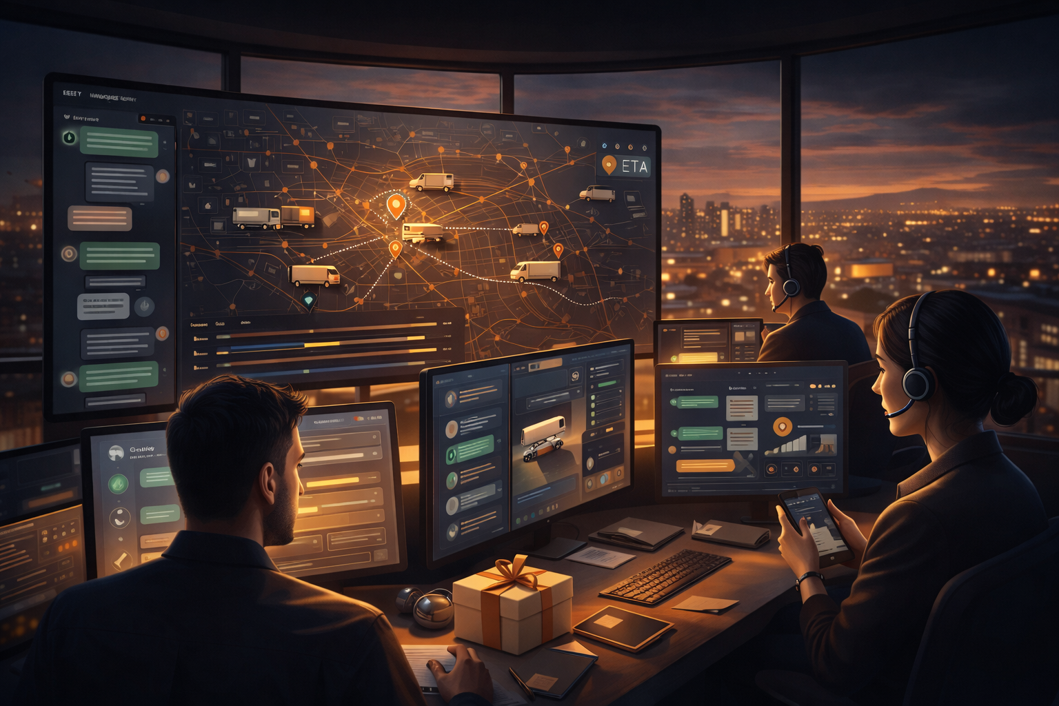 Logistics control tower WhatsApp operations